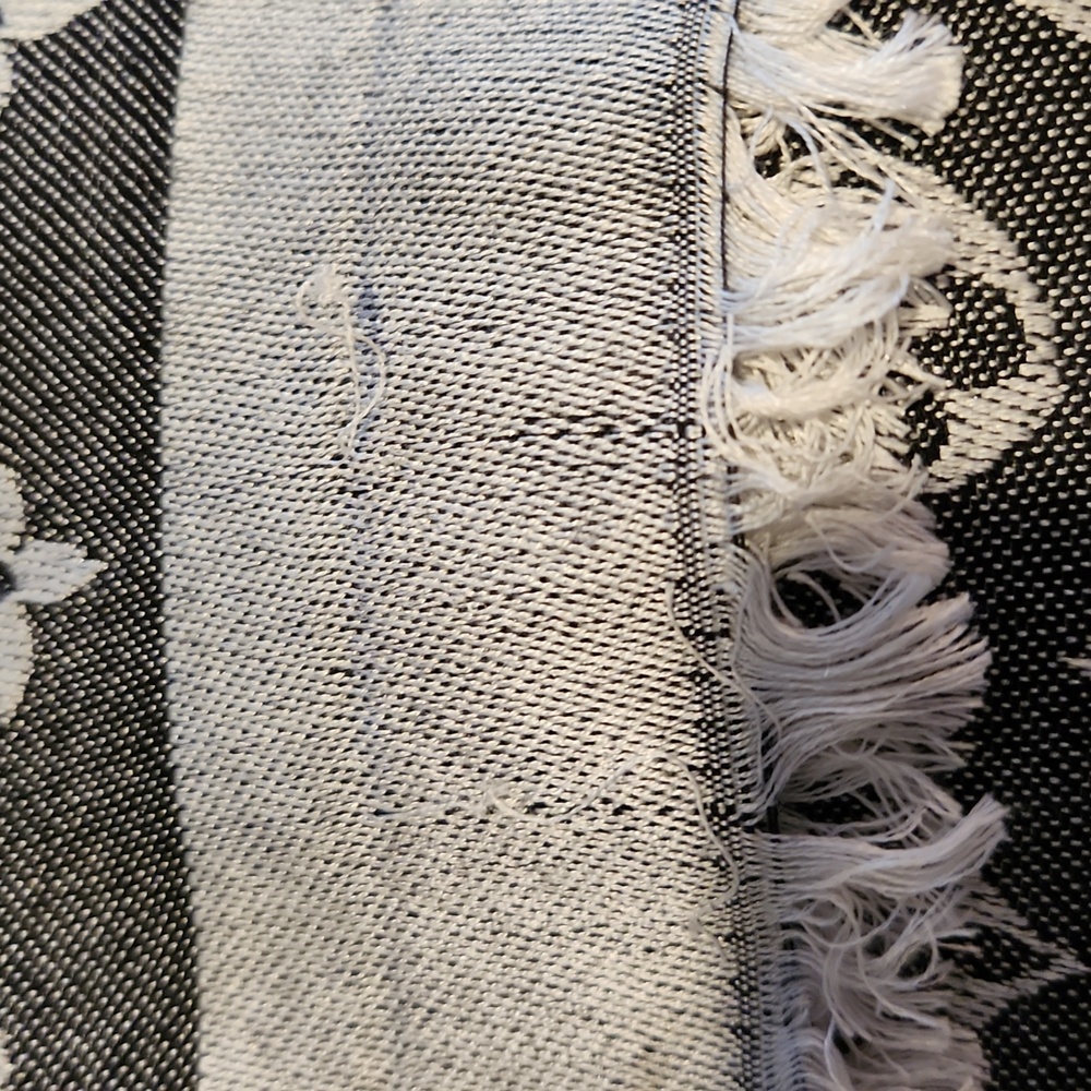 Louis Vuitton Monogram Wool+Silk Scarf/Shawl in Charcol, Silver & Light Grey - Picture 11 of 11